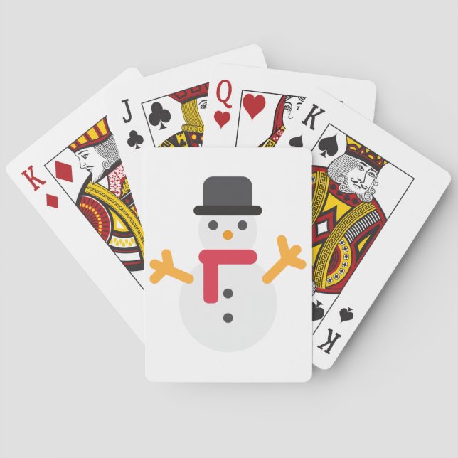 Baralho snowman emoji de natal (Verso)