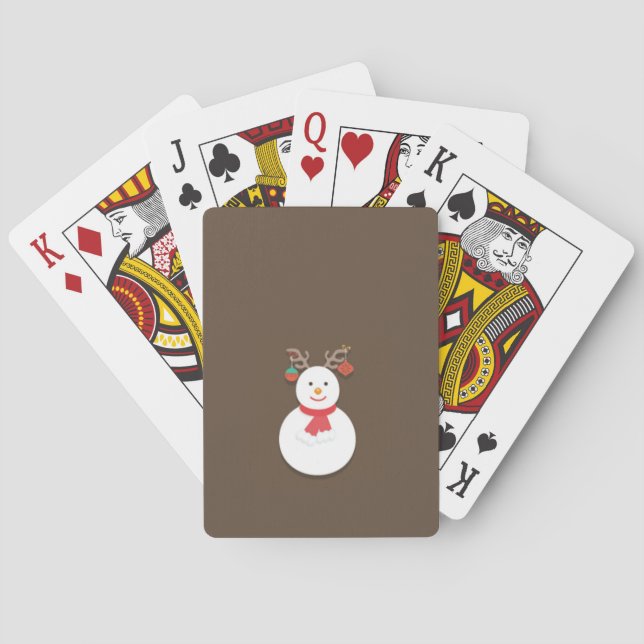Baralho Snowman Jogando Cartões (Verso)
