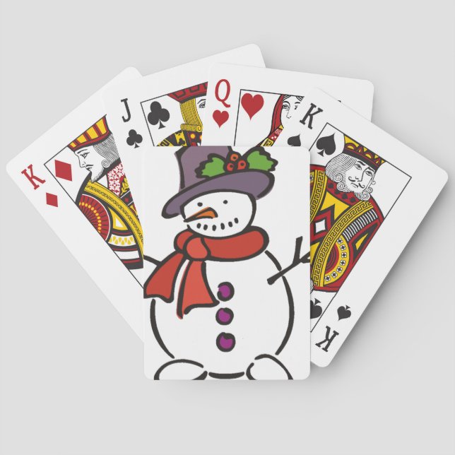 Baralho Snowman Jogando Cartões (Verso)