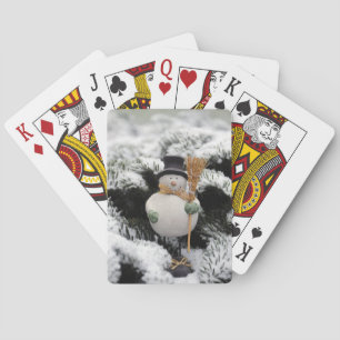 Baralho Snowman Wintry Amigável Jogando Cartões