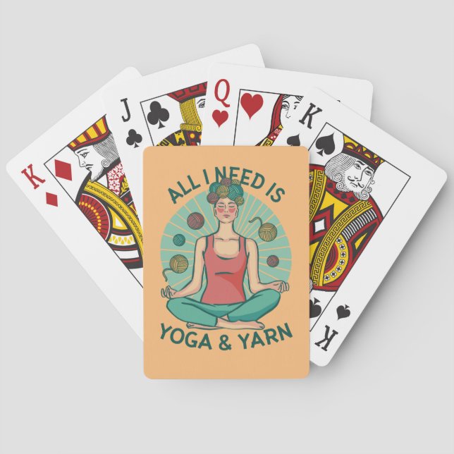 Baralho Só preciso de Yoga e Yarne Phrase (Verso)
