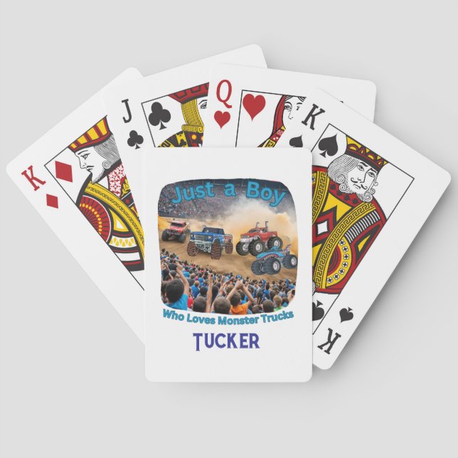 Baralho Só um garoto que ama caminhões monstros (Verso)