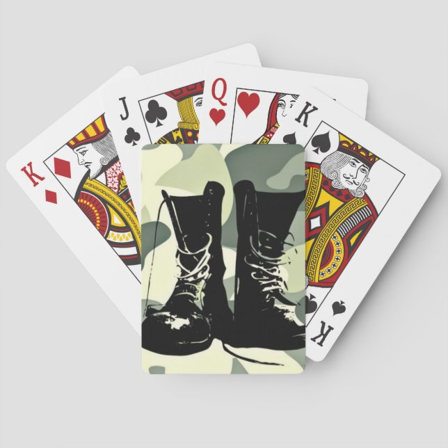 Baralho Soldier Boots Silhout Play Cards (Verso)