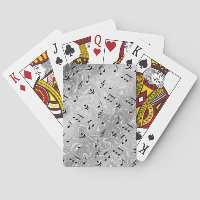 Baralho som, metal, música, música, sinal, nota, forma, (Verso)