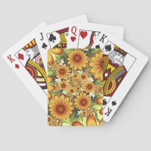 Baralho Sonho Floral, Arte Fractal Moderna Abstrato
