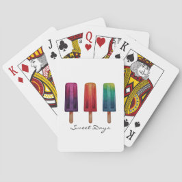 Baralho Sorvetes de picolé de cor aquosa