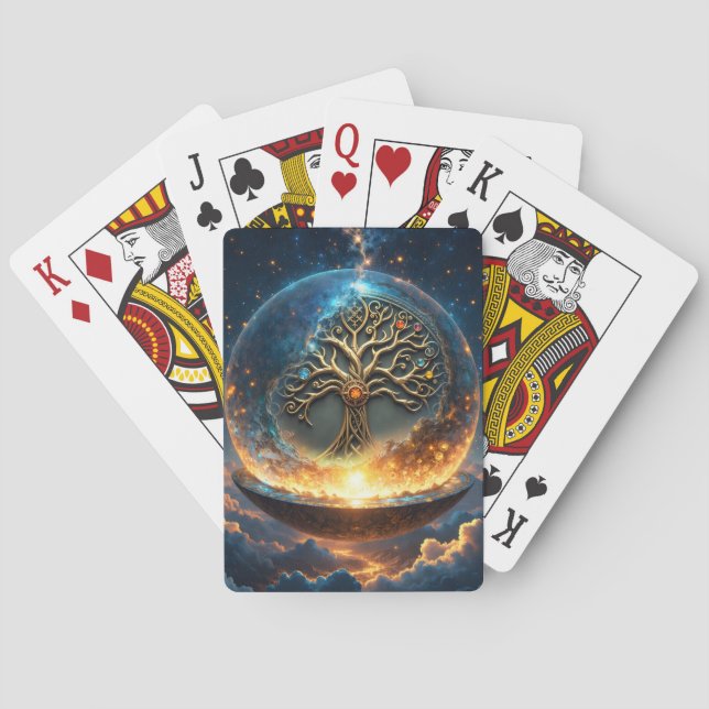 Baralho Sphere of Life – The Golden World Tree.  (Verso)