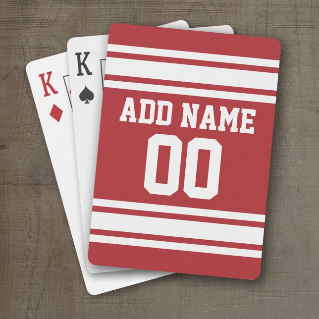 Baralho Sports Jersey com seu nome e número (Personalized Playing Cards - Sports Jersey Design)