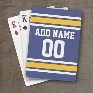 Baralho Sports Team Jersey com nome e número personalizad
