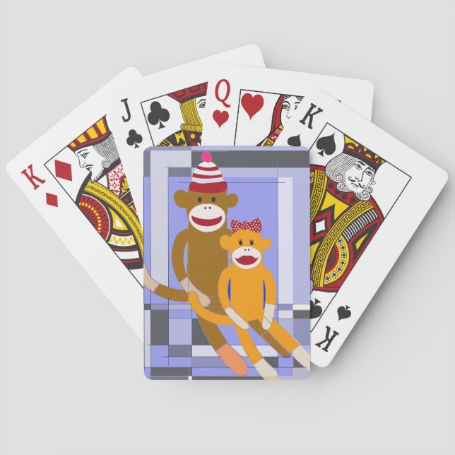 Baralho Sr. e Sra. Sock Monkey. (Verso)