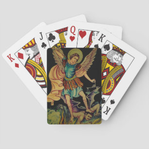 Baralho St Michael os cartões de jogo do arcanjo