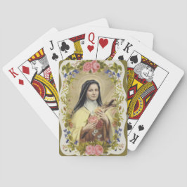 Baralho St. Therese o crucifixo pequeno dos rosas da flor