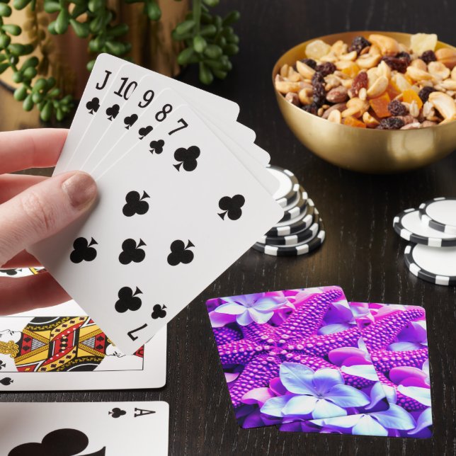 Baralho Starfish with Flowers Playing Cards (In situ)