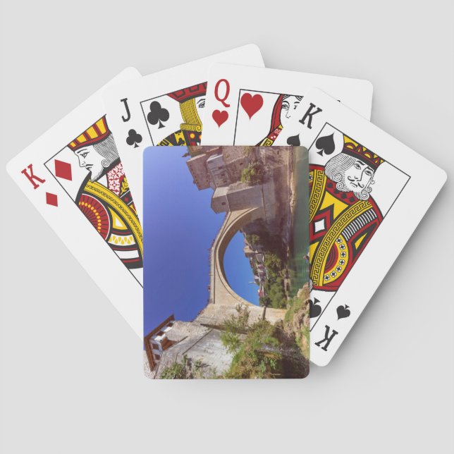 Baralho Stari mais, ponte, Mostar, Bósnia e Herzego velhos (Verso)