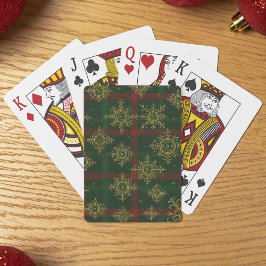Baralho Steampunk Snowflake Red and Green Tartan