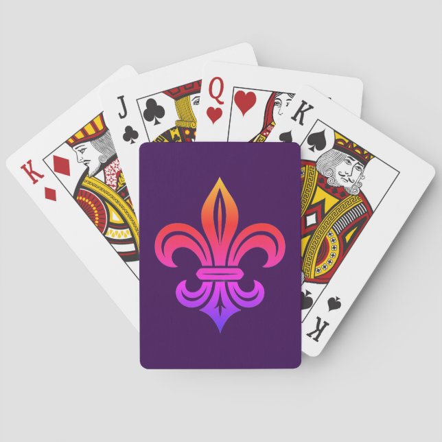 Baralho "Stylized Fleur-de-lis" Classic Playing Cards (Verso)