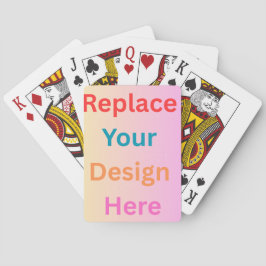 Baralho Substitua Seu Próprio Design Cartas de Jogar Poker