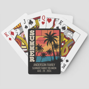 Baralho Summer Sunset Beach Palm Tree Family Reunion Poker