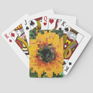 Baralho Sunflower Bright Floral Pixel Art