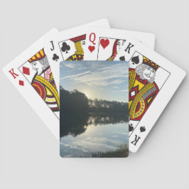 Baralho Sunrise sobre o Lago Georgia