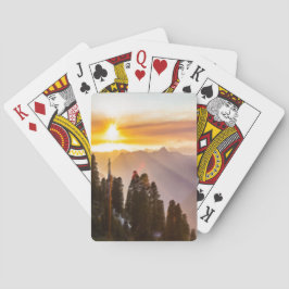 Baralho Sunset sobre floresta