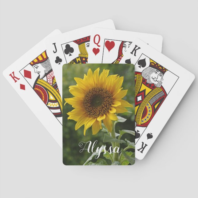 Baralho Super Sunflower Playing Cards com Nome (Verso)