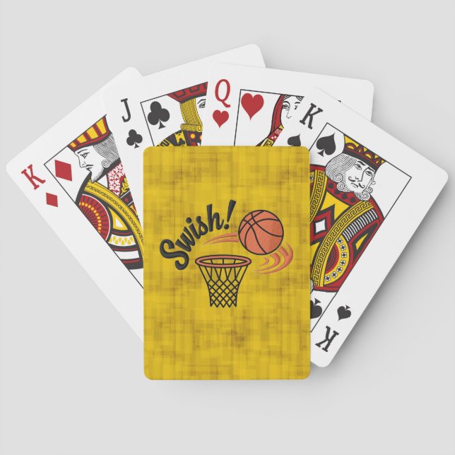 Baralho Swish Slam Dunk: Estilo de Basquete Vintage (Verso)
