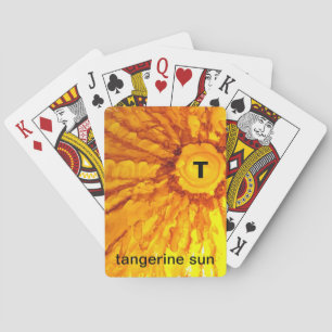 Baralho T - Cartões de jogo da arte do alfabeto de Sun da