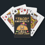 Baralho Taco Emergency Call Funny Cinco de Mayo Mexicano<br><div class="desc">Taco Emergency Call Funny Cinco de Mayo Mexicano</div>