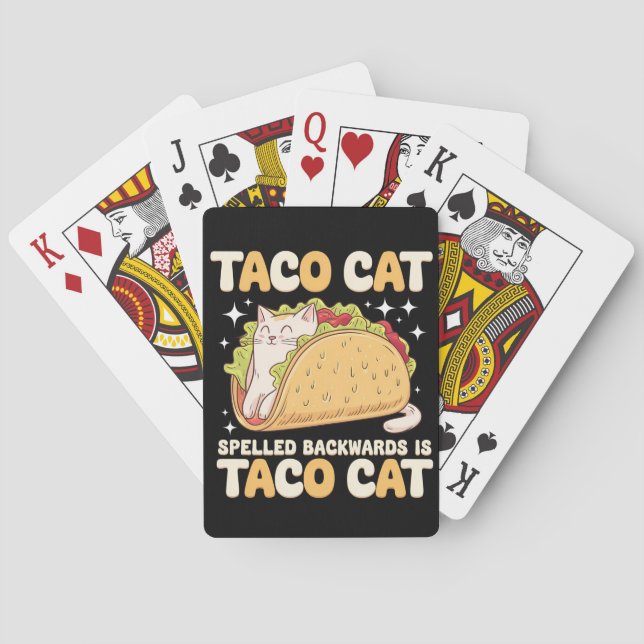 Baralho Tacocat Ortografado Para Trás Taco Cat Mexicano (Verso)