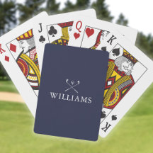 Tacos de Golf Personalizados Nome Azul-Navy e Bran