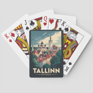 Baralho Tallinn Estônia Viagem Art Vintage