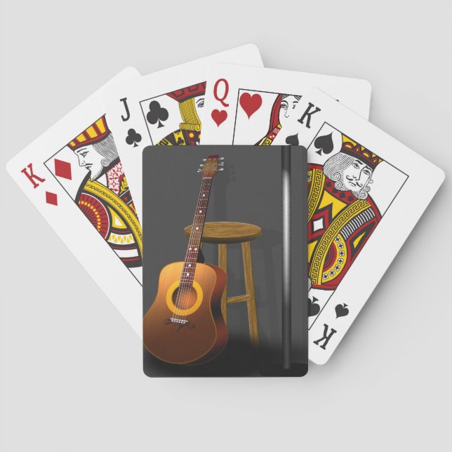 Baralho Tamborete e Mike de espera da guitarra do encore (Verso)