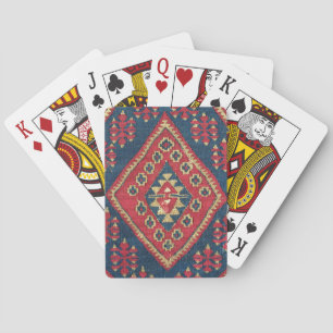 Baralho Tapete Turco Kilim Tapete Antigo Vermelho Azul