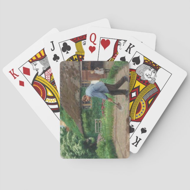 Baralho Tarde do trabalho no jardim (por H.A. Brendekilde) (Verso)