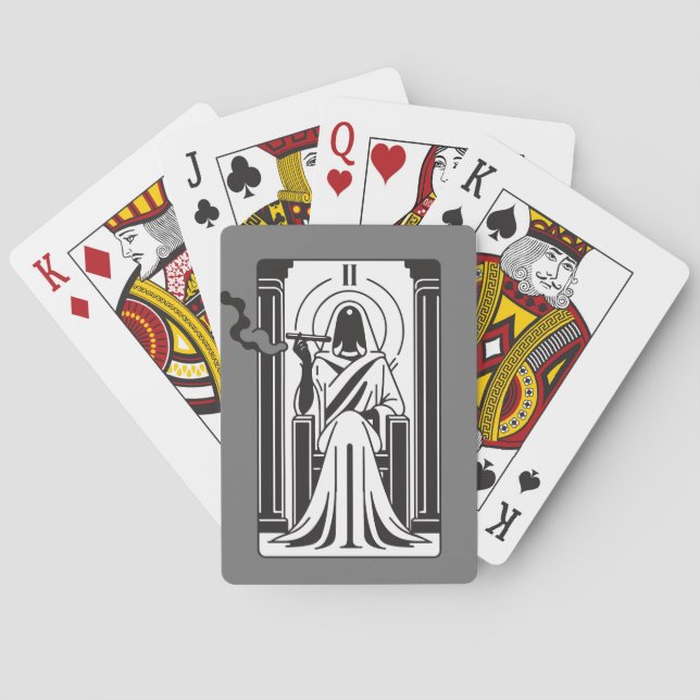 Baralho Tarot Alta Sacerdotisa Fumo de Maconha Oculto (Verso)