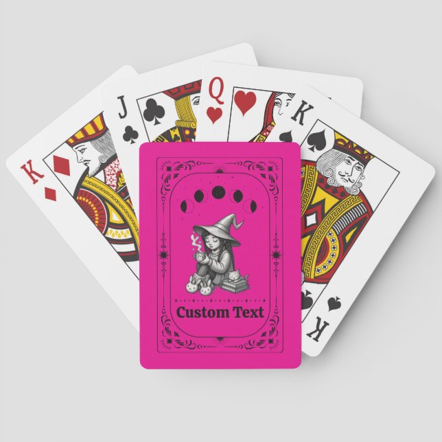 Baralho Tarot Caprichoso Zodíaco Bruxa Celestial Lua Magia (Verso)