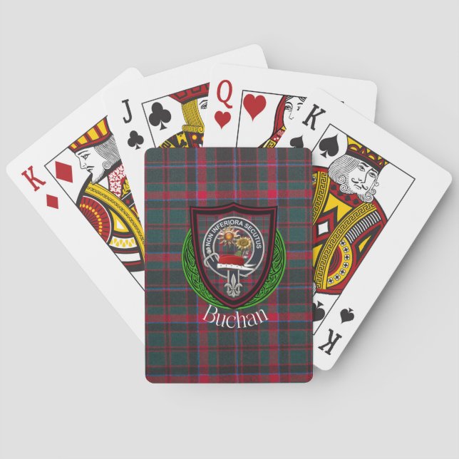 Baralho Tartan e Brasão do Clã Escocês Buchan (Verso)