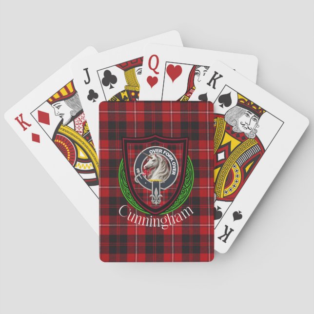 Baralho Tartan e Brasão do Clã Escocês Cunningham (Verso)
