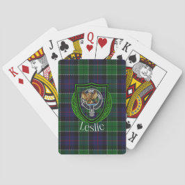 Baralho Tartan e Brasão do Clã Escocês Leslie