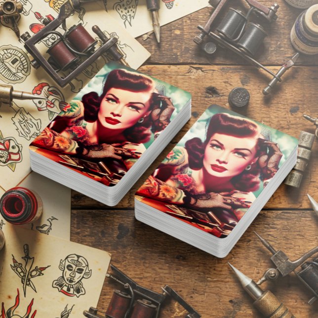 Baralho Tatuagem retrô Pin-up (Criador carregado)