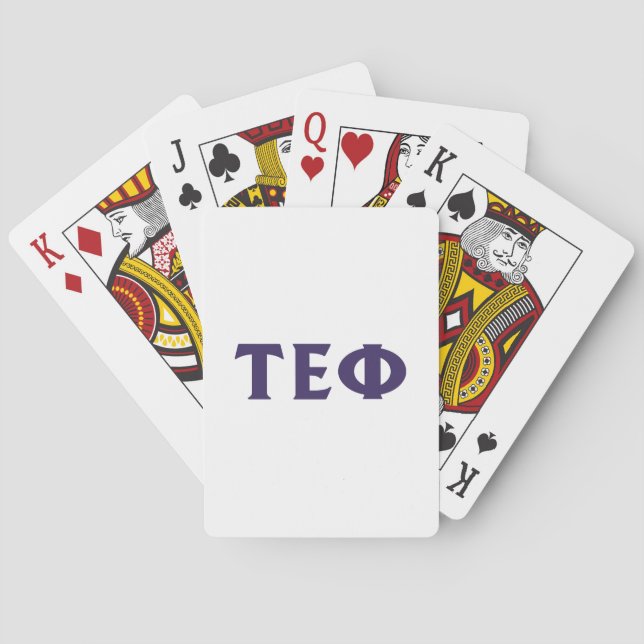 Baralho Tau Epsilon Phi | Letras (Verso)