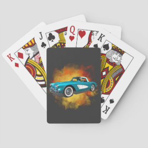 Baralho Teal 59 Carro Vermelho Corvette Explosão