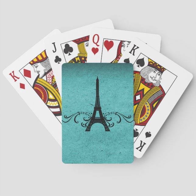 Baralho Teal Vintage French Flourish (Verso)