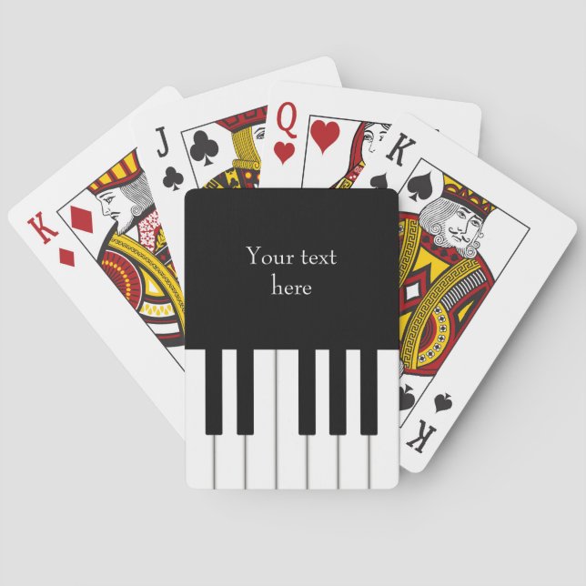 Baralho Teclado Piano Personalizado Elegante (Verso)