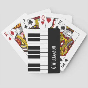 Baralho Teclas Musical do Piano  Adicione Seu Nome