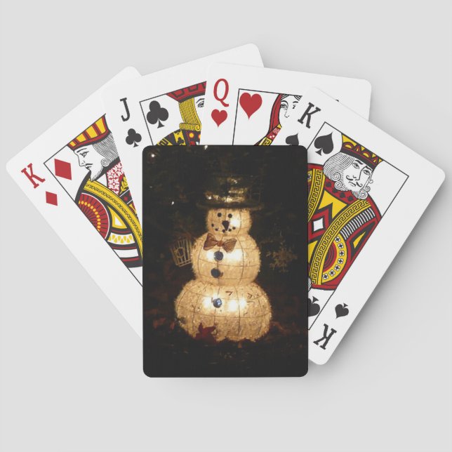 Baralho Tela de luz de feriado Snowman (Verso)