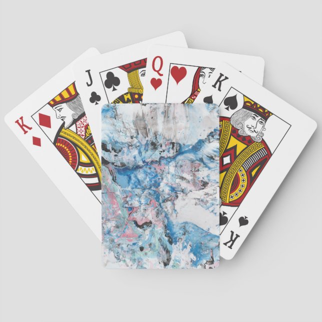 Baralho Tendência de Modelo de Abstrato Roxo Azul Cor-de-r (Verso)