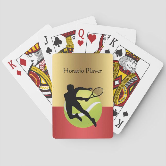 Baralho Tennis Player Silhouette2 and Ball Personalize (Verso)