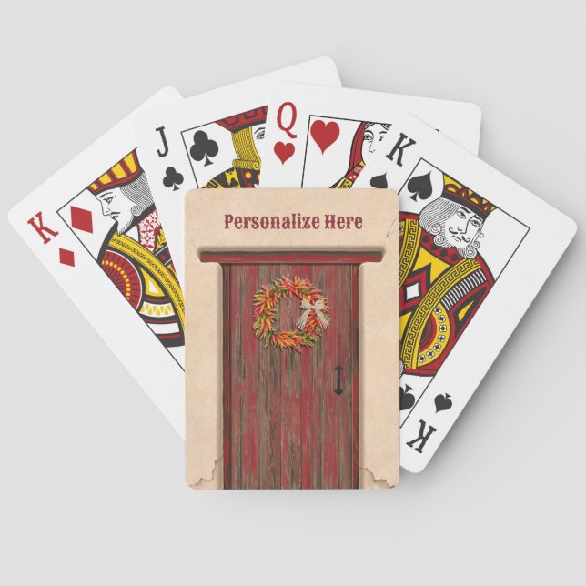 Baralho Terra do Sudoeste do Chile na Rústica Porta da Mad (Verso)